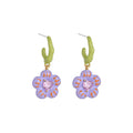 Lilac Heart Earrings