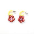 Poppy Heart Earrings
