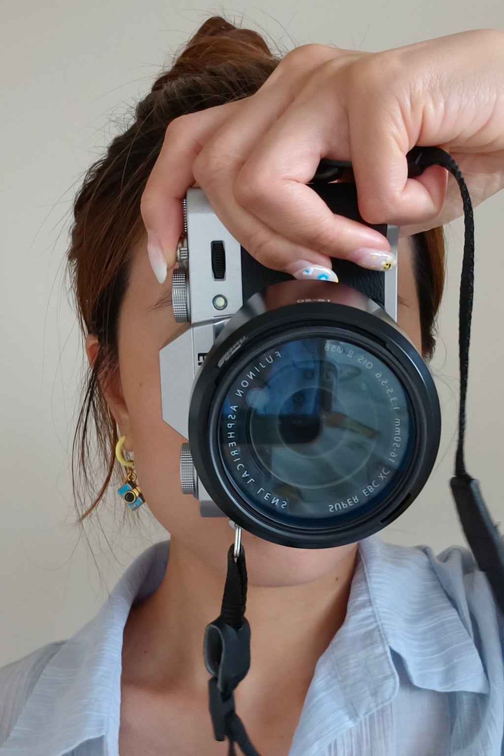 Vintage Camera Clicker Hoop Earrings