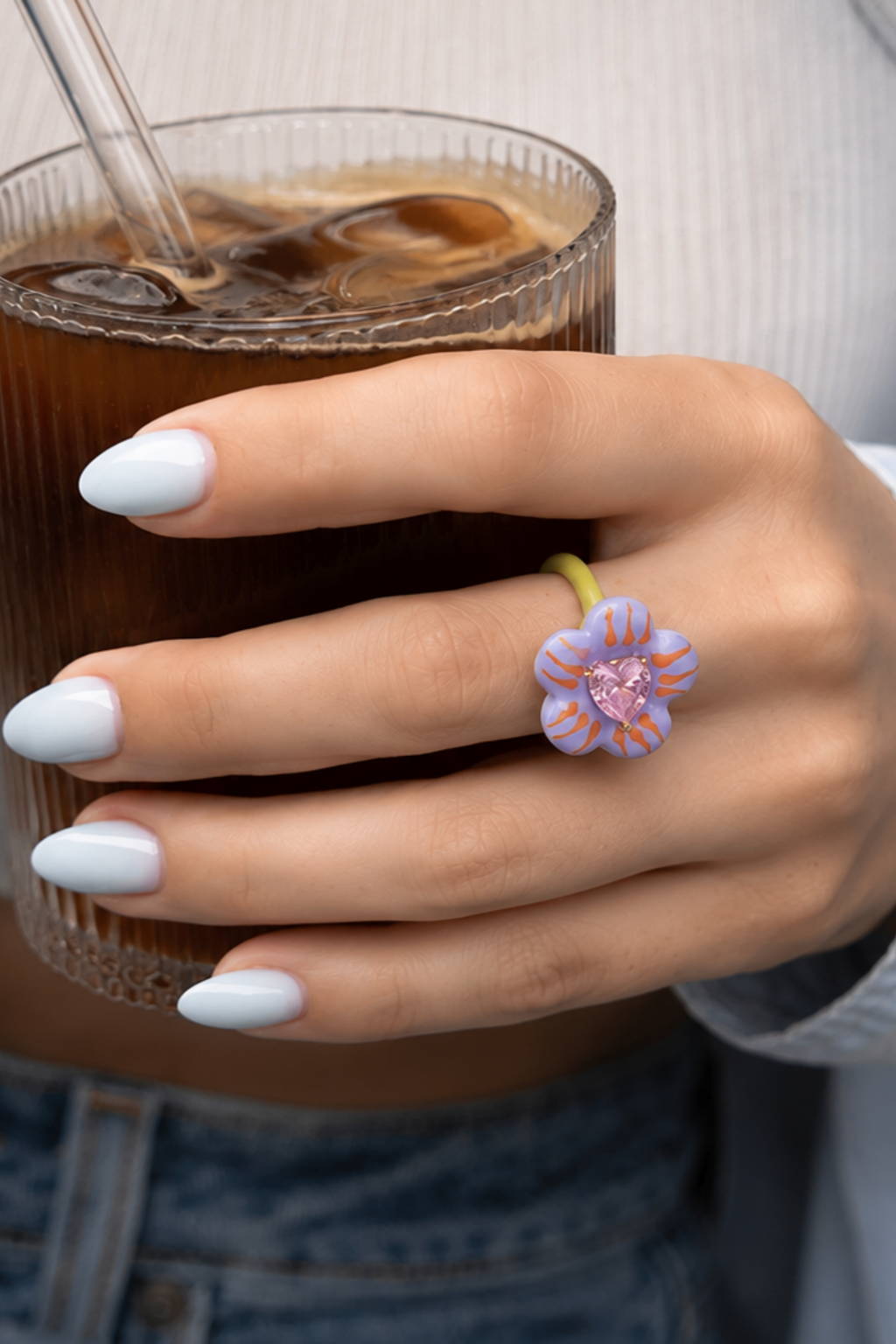 Lilac Heart Ring