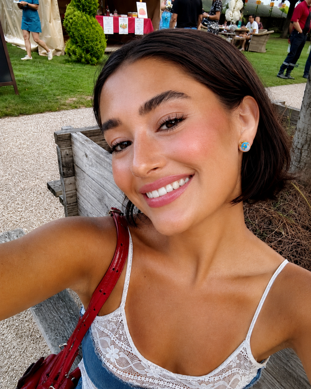 Melted Smile Stud Earrings