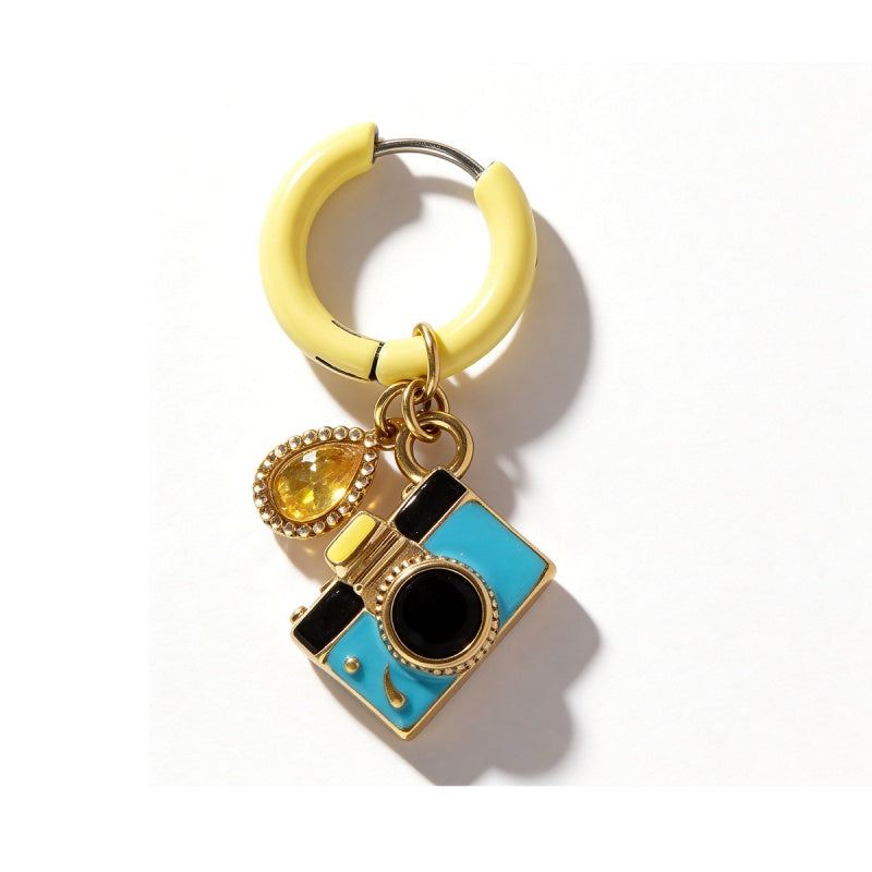 Vintage Camera Clicker Hoop Earrings