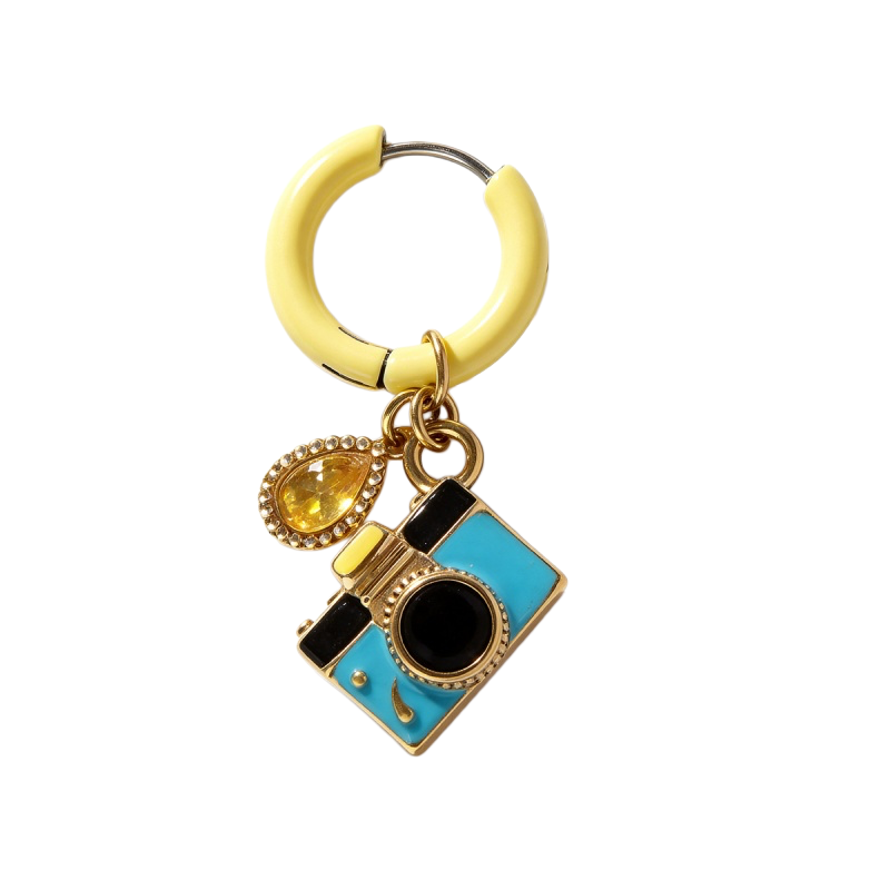 Vintage Camera Clicker Hoop Earrings
