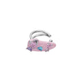 Colorful Heart Zircon Pink Enamel Open Earrings