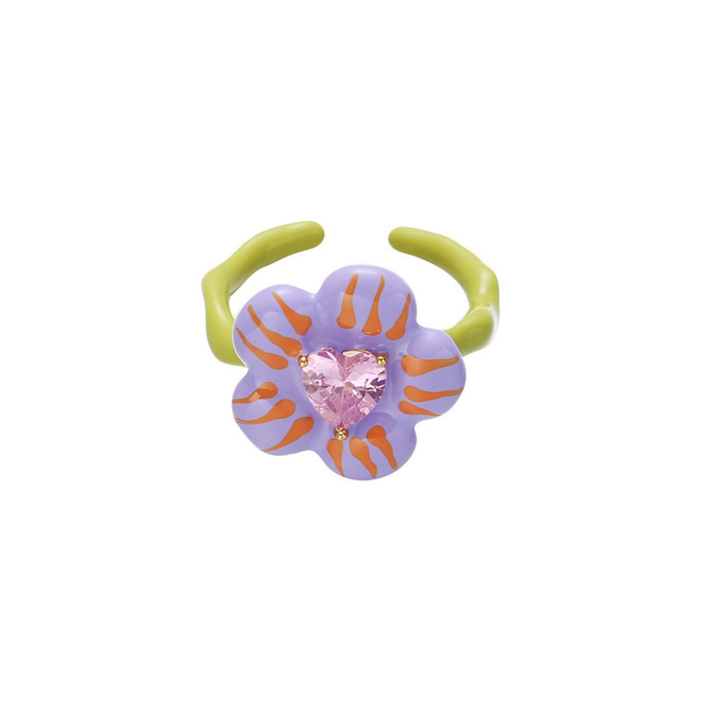 Lilac Heart Ring