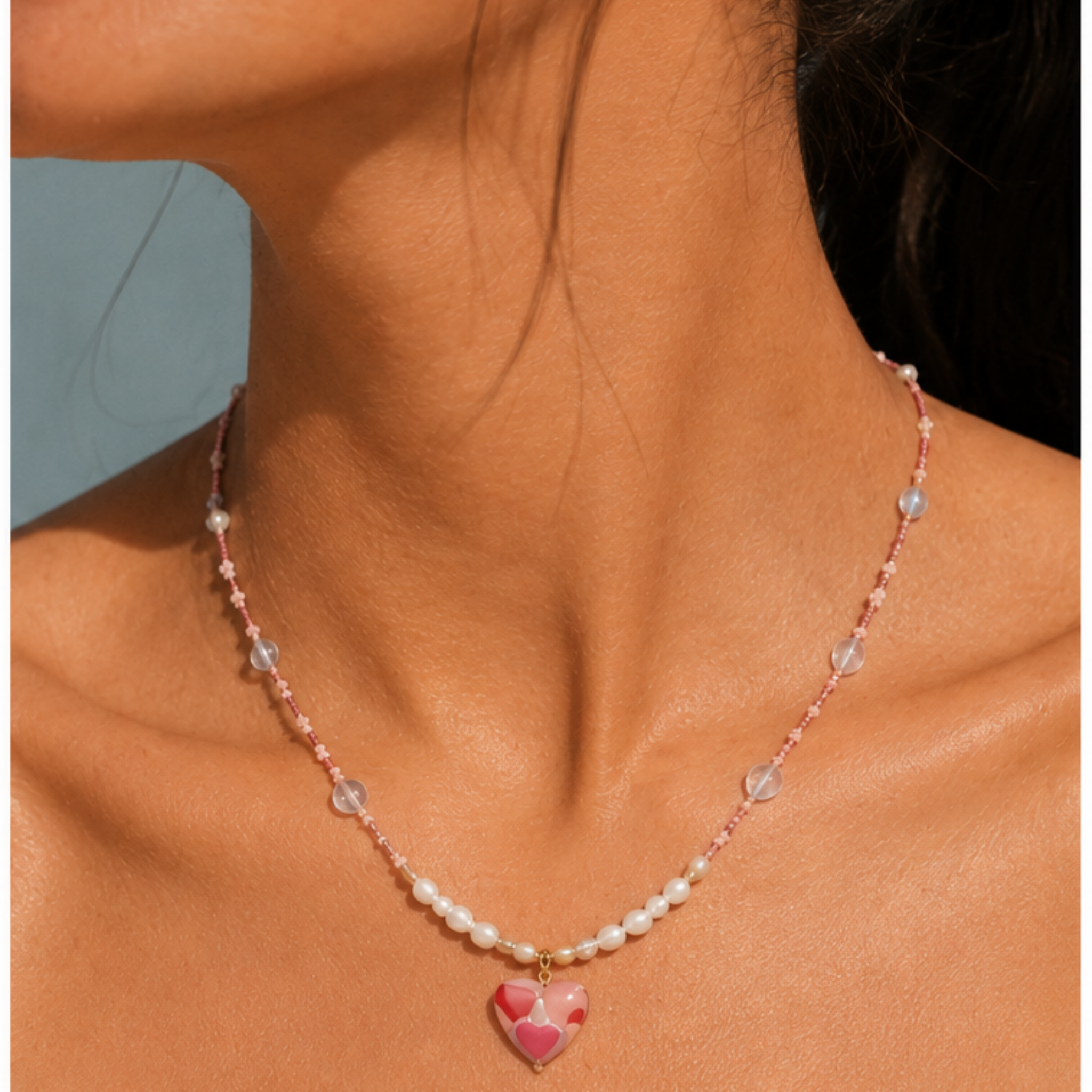 Blushing Heart Necklace