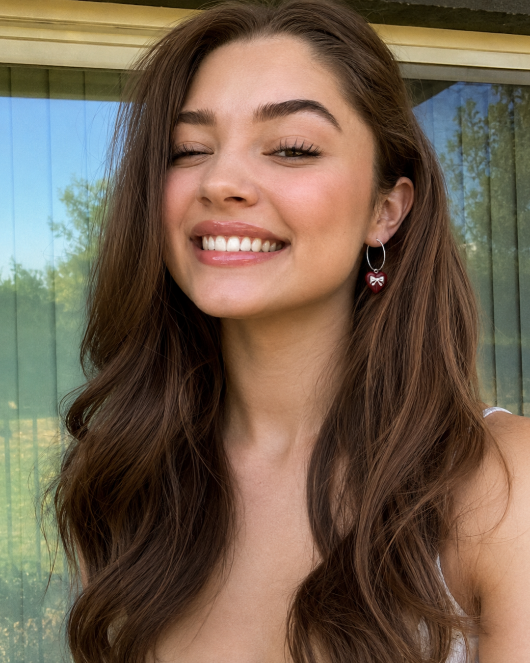 Sweetheart Bow Hoop Earrings