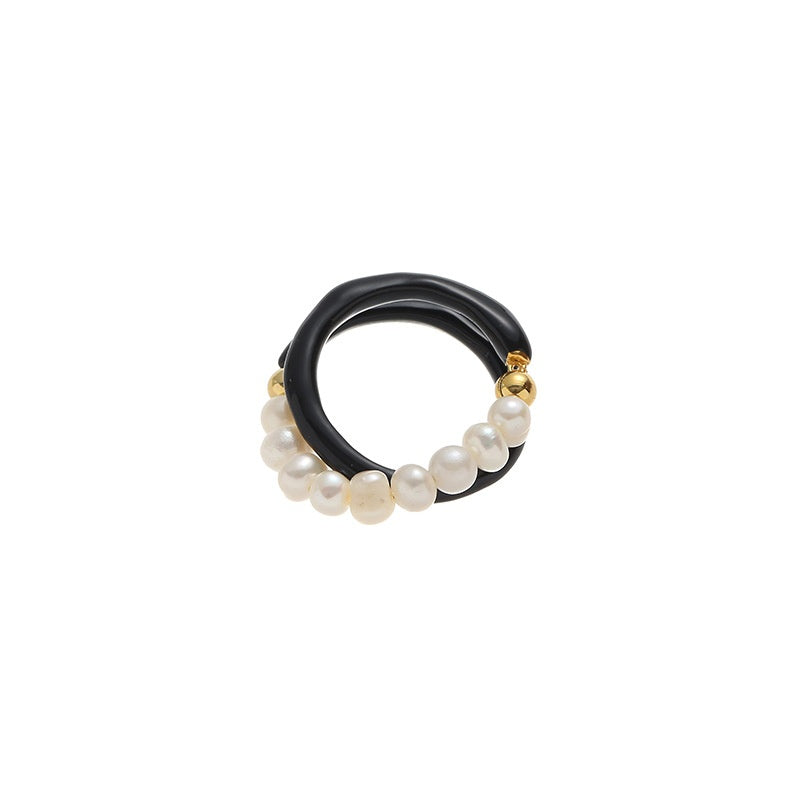 Midnight Pearl Ring