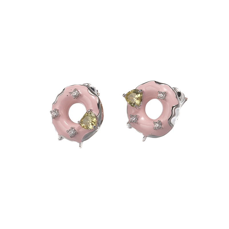 Pink Donut Delight Earrings